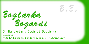 boglarka bogardi business card