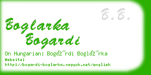 boglarka bogardi business card